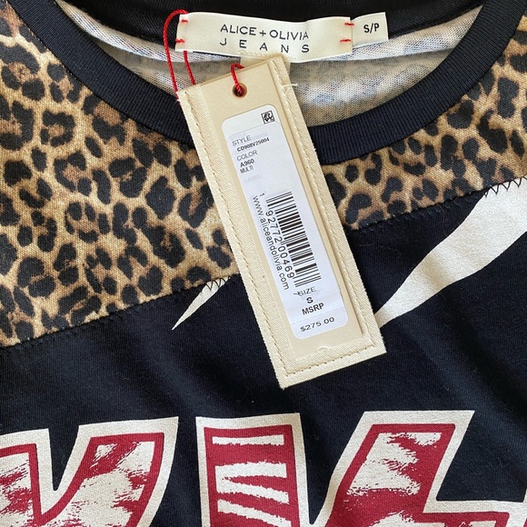 ALICE + OLIVIA Patchwork  Kiss Band Tee - Picture 7 of 8